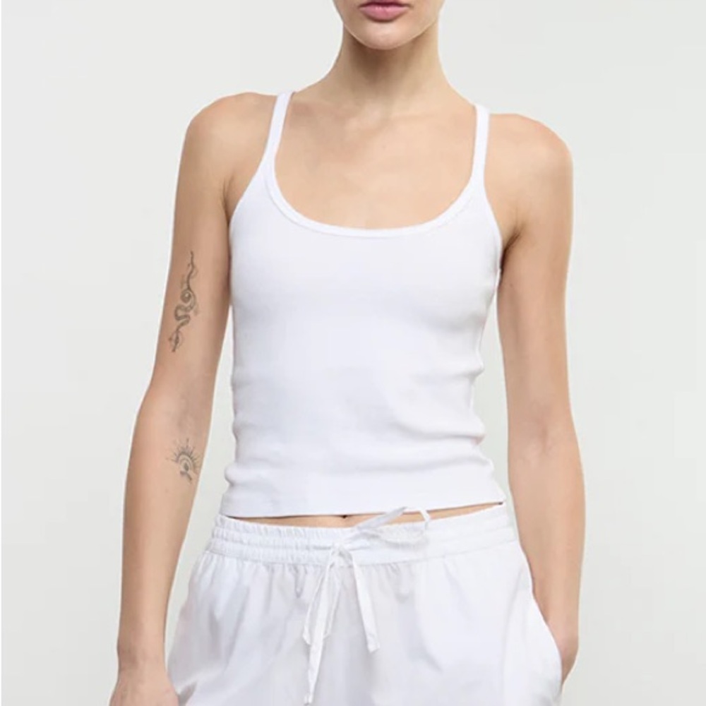 Enza Costa baby rib u neck tank top